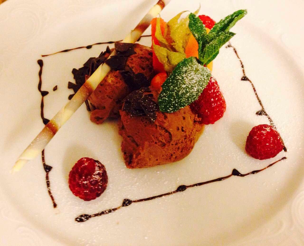 Dining at the Englischer Hof restaurant