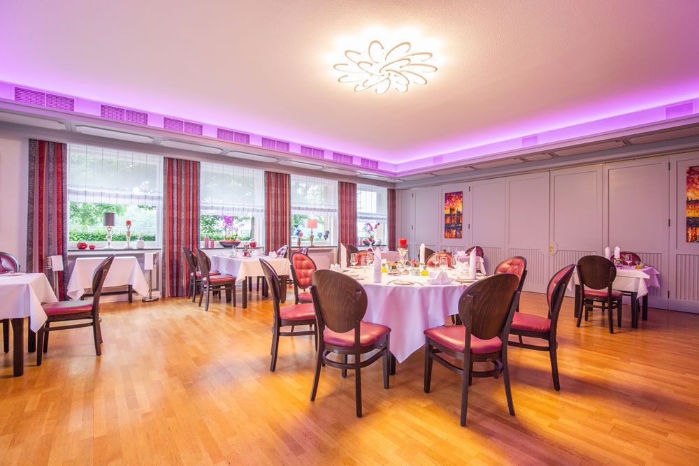 Dining at the Englischer Hof restaurant
