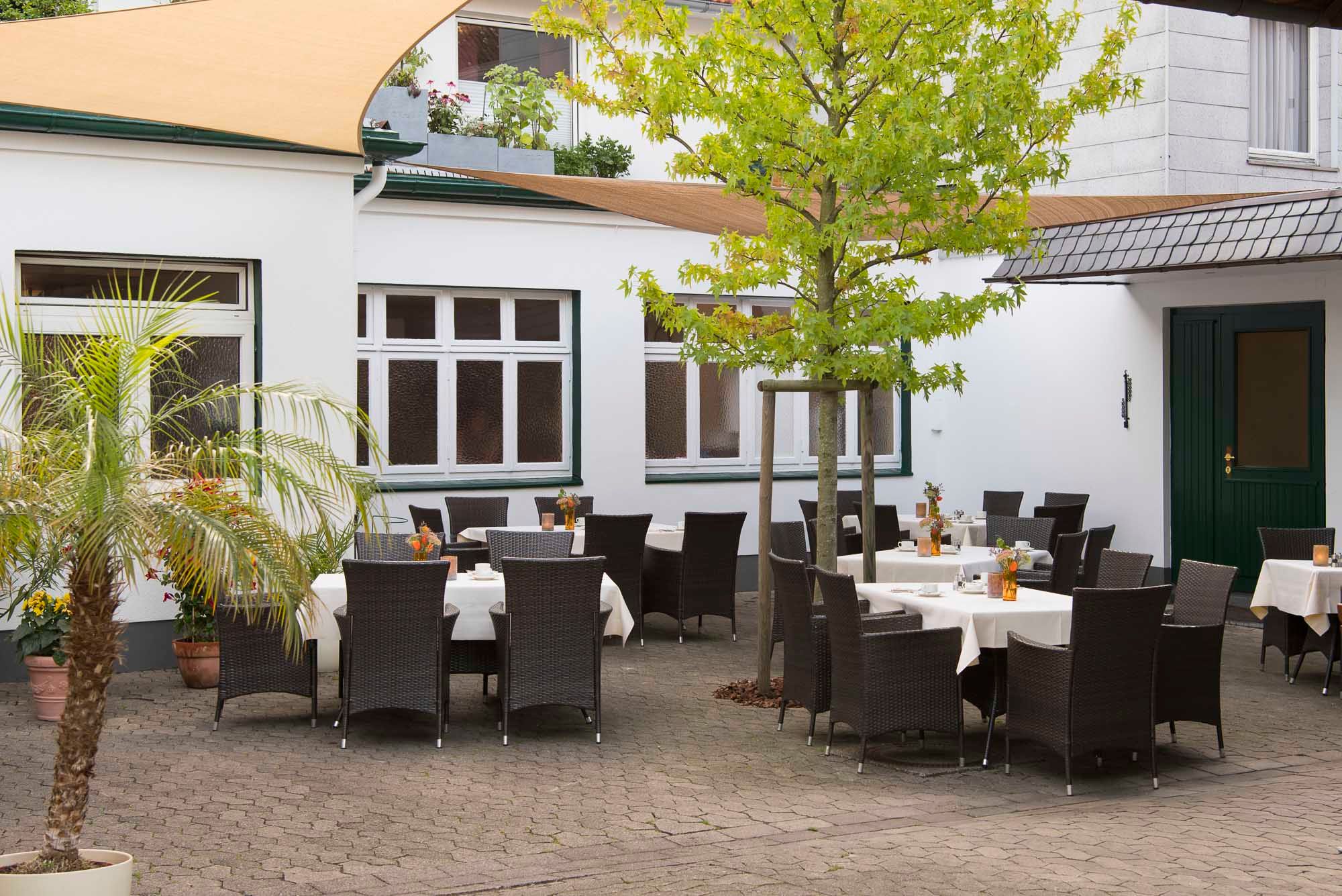 Dining at the Englischer Hof restaurant
