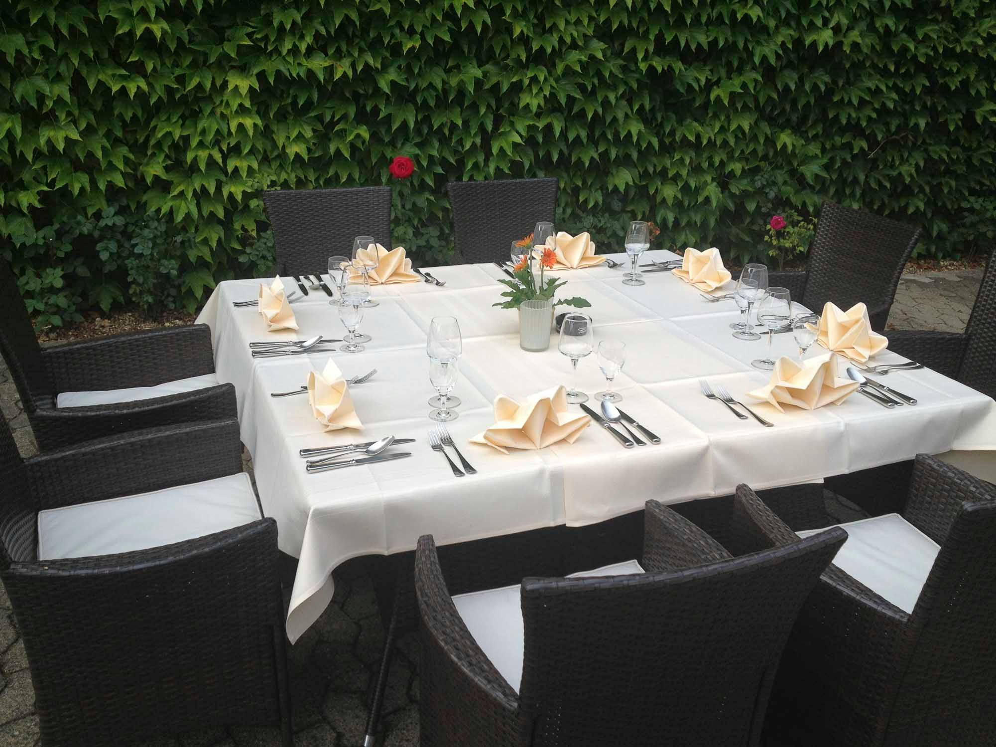Dining at the Englischer Hof restaurant